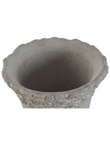 Cache-pot Home ESPRIT Blanc Ciment Romantique Usé 31 x 31 x 49 cm