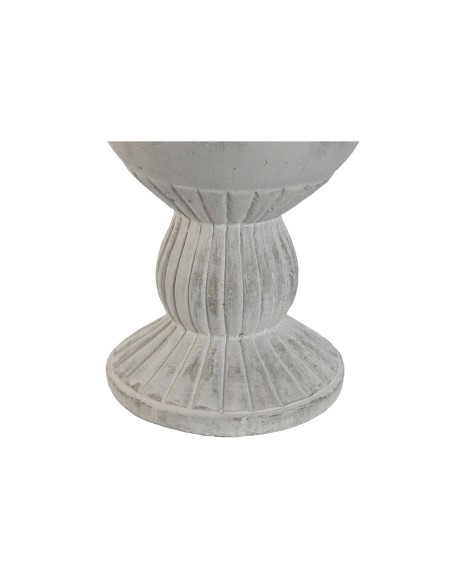 Cache-pot Home ESPRIT Blanc Ciment Romantique Usé 31 x 31 x 49 cm
