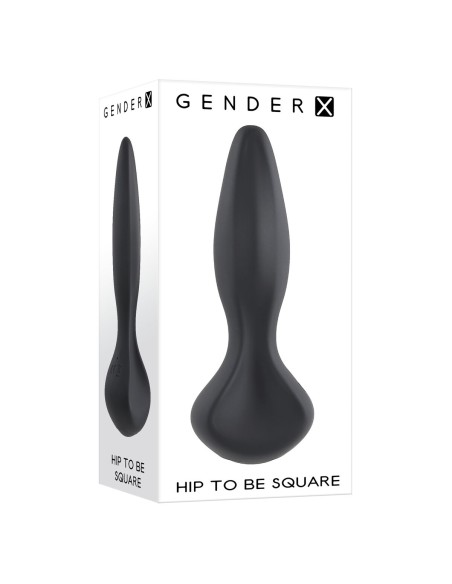 Plug Anal Gender X HIP TO BE SQUARE Noir (9,5 cm)