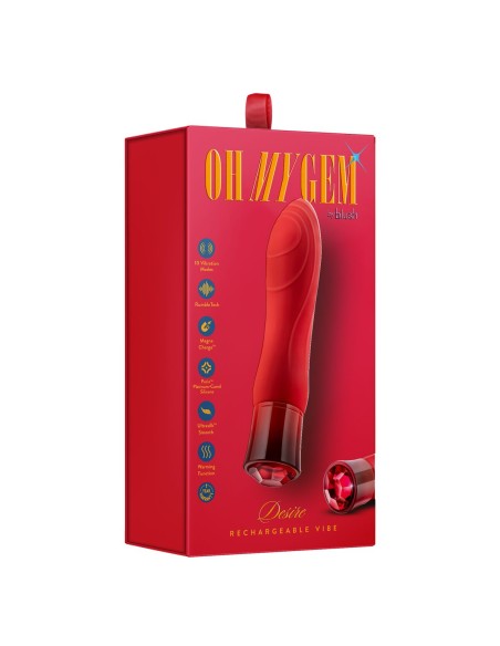 Mini Vibromasseur Blush Oh My Gem Desire Ruby Rouge