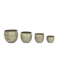 Set de pots de fleurs Home ESPRIT Vert Aluminium 39 x 39 x 33 cm