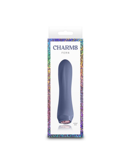 Mini Vibromasseur NS Novelties Charms Fern Gray Gris