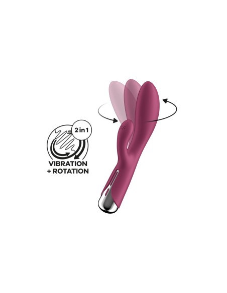 Vibration de Stimulation Double Satisfyer Spinning Rabbit 1 Rouge