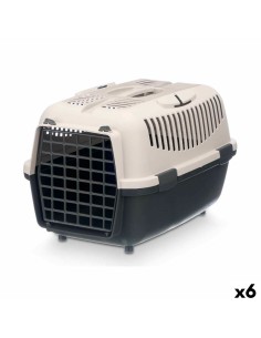 Cage de Transport Mascow ARET080 Anthracite Gris clair Plastique 36 x 35 x 55 cm (6 Unités)