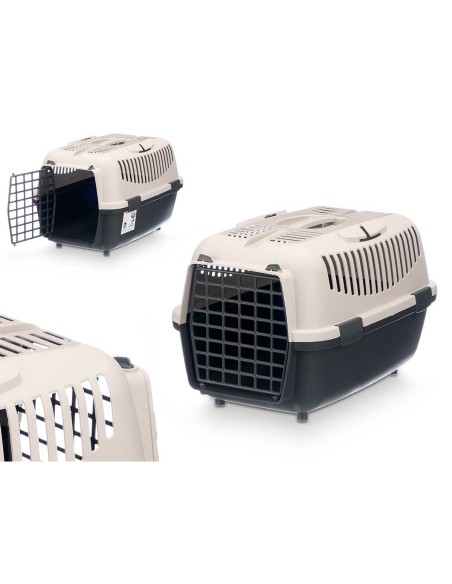 Cage de Transport Mascow ARET080 Anthracite Gris clair Plastique 36 x 35 x 55 cm (6 Unités)