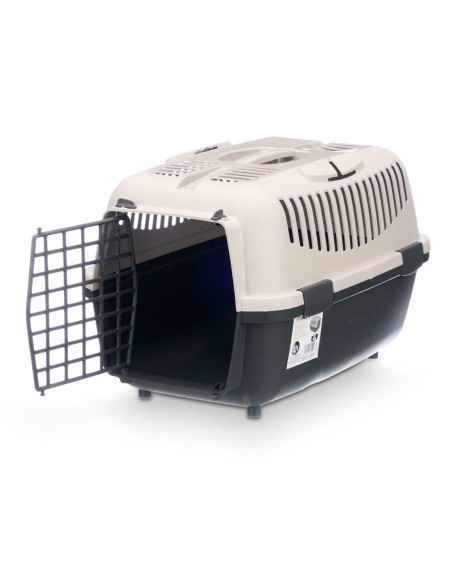 Cage de Transport Mascow ARET080 Anthracite Gris clair Plastique 36 x 35 x 55 cm (6 Unités)