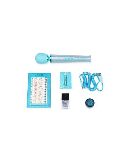 Vibromasseur Le Wand All That Glimmers Set Bleu pastel