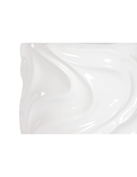 Cache-pot Home ESPRIT Blanc Fibre de Verre Ondes 35 x 35 x 71 cm