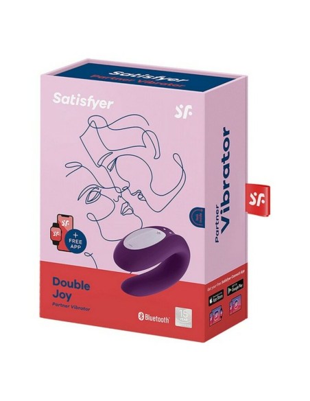 Vibration de Stimulation Double Satisfyer Double Joy Violet