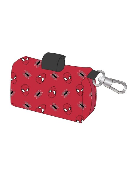 Distributeur de sacs Spider-Man Rouge 9,0 x 21,0 x 3,0 cm