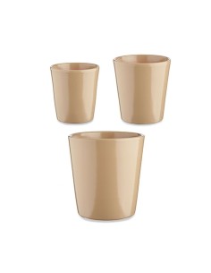 Set de pots Ibergarden CONICO-1019 Beige Argile Cónica Ø 14 cm Ø 22 cm Ø 17 cm 3 Pièces
