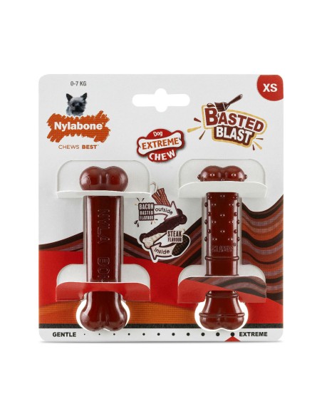 Os Nylabone Marron Bacon XS 2 Unités