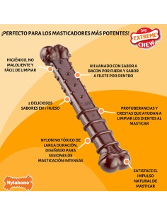 Os Nylabone Marron Bacon L 2