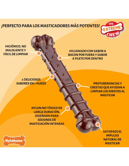 Os Nylabone Marron Bacon L