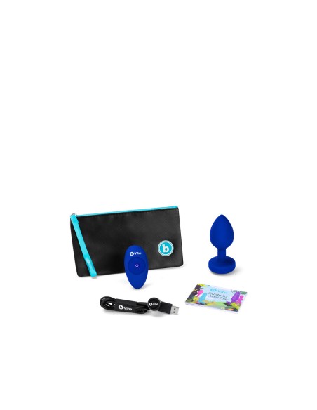 Vibromasseur B-Vibe Vibrating Jewel Bleu Blue marine L/XL