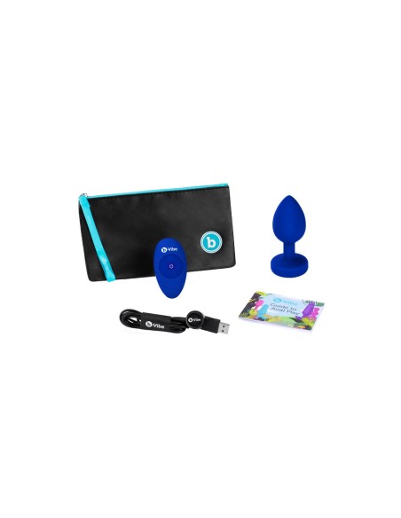 Vibromasseur B-Vibe Vibrating Jewel Bleu Blue marine L/XL