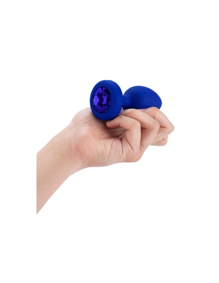 Vibromasseur B-Vibe Vibrating Jewel Bleu Blue marine L/XL