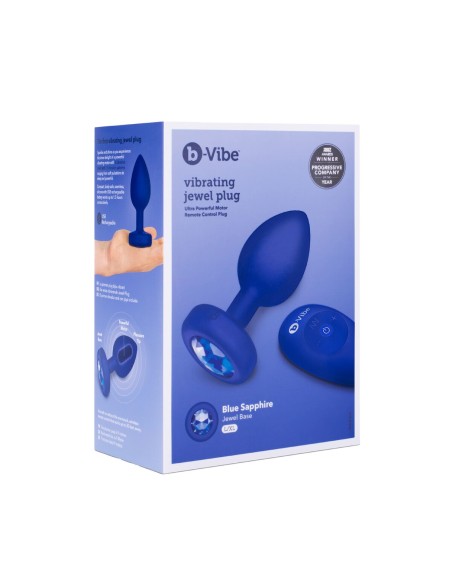 Vibromasseur B-Vibe Vibrating Jewel Bleu Blue marine L/XL
