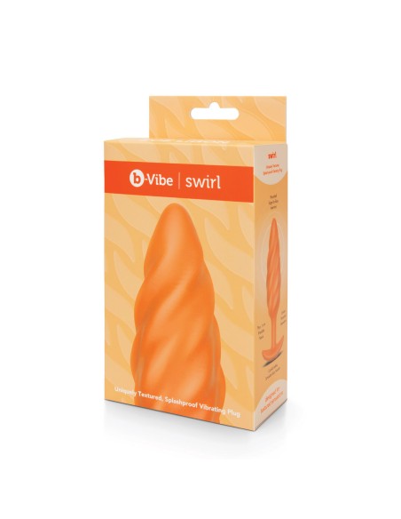 Plug Vibrant Anal B-Vibe Swirl Texture Orange