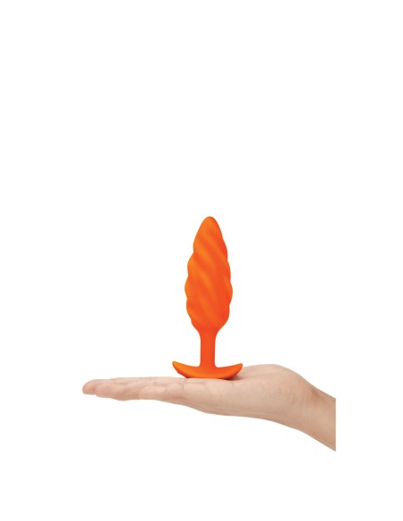 Plug Vibrant Anal B-Vibe Swirl Texture Orange