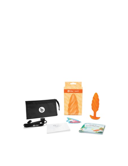 Plug Vibrant Anal B-Vibe Swirl Texture Orange