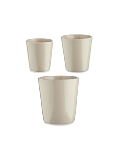 Set de pots Ibergarden CONICO-7044 Gris Argile Cónica Ø 14 cm Ø 22 cm Ø 17 cm 3 Pièces