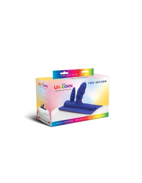 Masturbateur The Cowgirl Unicorn Attachment Two-Nicorn Bleu Ø 3,6 cm