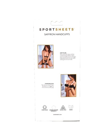 Menottes Saffron Sportsheets 80011 Noir