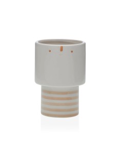Cache-pot Versa Visage Beige Céramique 8 x 16 x 8 cm