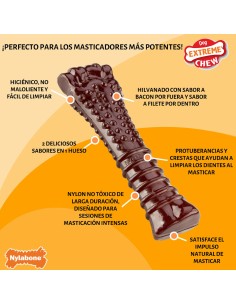 Os Nylabone Marron Bacon XL 2