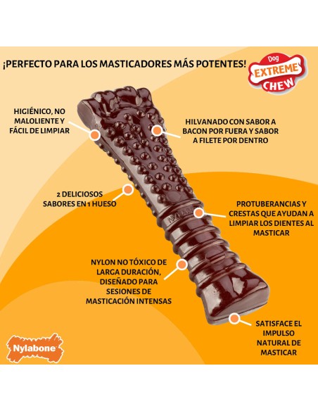 Os Nylabone Marron Bacon XL