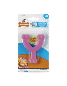 Jouet pour chien Nylabone WISHBONE Rose Poulet XS