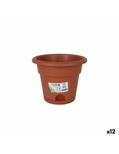 Pot avec sous-pot Dem Greentime Marron 20 x 20 x 16 cm (12 Unités)