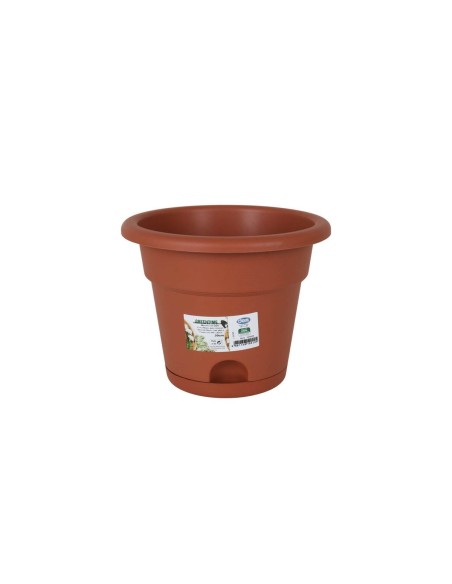 Pot avec sous-pot Dem Greentime Marron 20 x 20 x 16 cm (12 Unités)