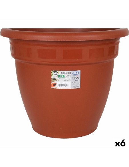 Pot Dem Squares Ronde Marron 35 x 35 x 28,5 cm (6 Unités)