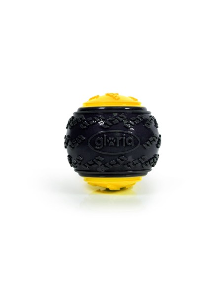 Boule pour animaux de compagnie Gloria PLAY AND RUN Jaune TPR L 8,89 cm