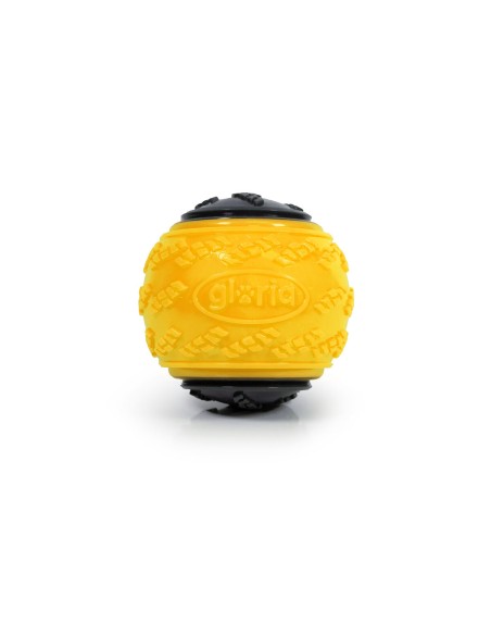 Boule pour animaux de compagnie Gloria PLAY AND RUN Jaune TPR L 8,89 cm