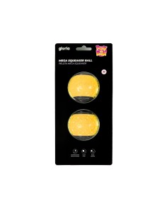 Boule pour animaux de compagnie Gloria PLAY AND RUN Jaune TPR M 6,35 cm 2 Unités