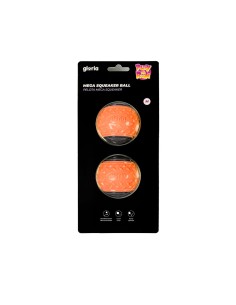 Boule pour animaux de compagnie Gloria PLAY AND RUN Orange TPR M 6,35 cm 2 Unités