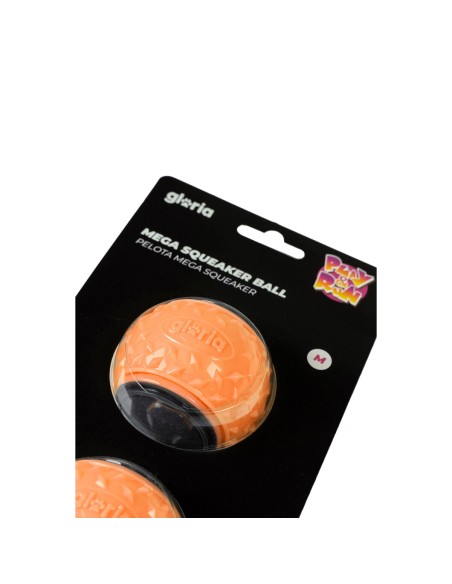 Boule pour animaux de compagnie Gloria PLAY AND RUN Orange TPR M 6,35 cm 2 Unités