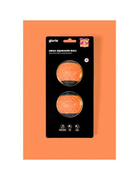 Boule pour animaux de compagnie Gloria PLAY AND RUN Orange TPR M 6,35 cm 2 Unités