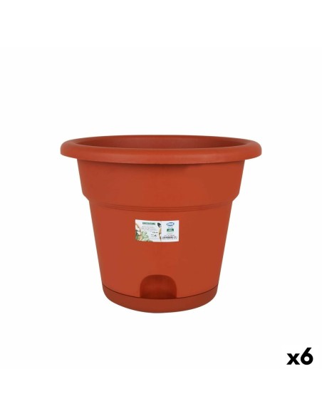Pot avec sous-pot Dem Greentime Marron ø 35 x 28,5 cm (6 Unités)