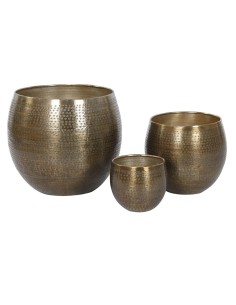 Set de pots Home ESPRIT Doré Aluminium 47 x 47 x 40,5 cm
