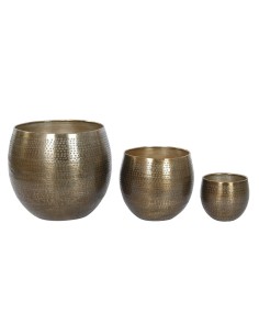 Set de pots Home ESPRIT Doré Aluminium 47 x 47 x 40,5 cm 2