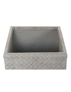 Set de pots de fleurs Home ESPRIT Beige Fibre de Verre Magnésium 44,5 x 44,5 x 42,5 cm (4 Unités) 2