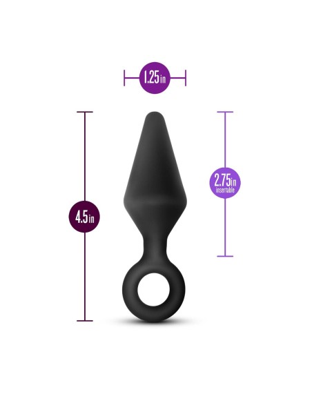 Plug Anal Blush Adventures Noir (11,4 cm) (6,9 cm)