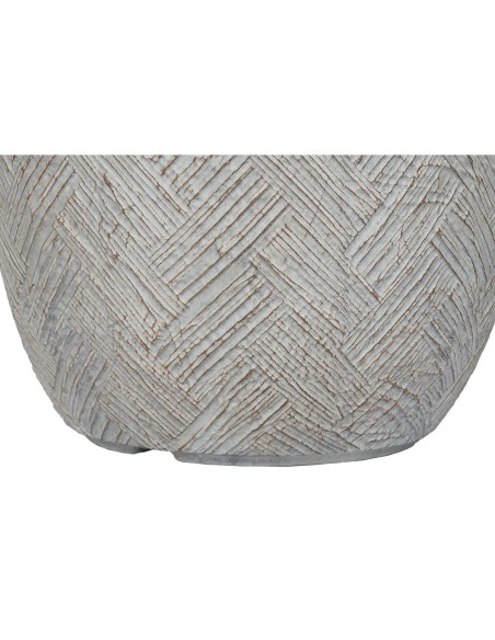 Set de pots de fleurs Home ESPRIT Beige Fibre de Verre Magnésium 44,5 x 44,5 x 43 cm (3 Unités)