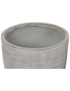 Set de pots de fleurs Home ESPRIT Beige Fibre de Verre Magnésium 45 x 45 x 43 cm (3 Unités) 2