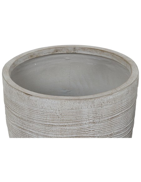 Set de pots de fleurs Home ESPRIT Beige Fibre de Verre Magnésium 45 x 45 x 43 cm (3 Unités)