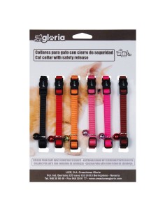 Collier pour chat Gloria Classic Multicouleur Lisse 6 Unités